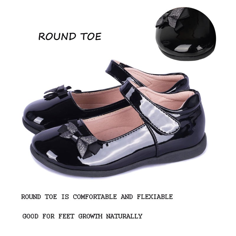 ALPHELIGANCE Girls Mary Jane Strap School Uniform Dress Flat Ballet Shoes - Image 3